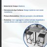 Conjunto Mesa Alta Bar Bistrô Quadrada Imbuia 2 Banquetas Confort Estofado Don Castro - 3