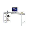 Ver imagem 4 de Escrivaninha Mesa Escritório com Estante Baixa Estilo Active 2 Prateleiras 150cm Industrial Yescasa