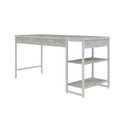 Ver imagem 6 de Escrivaninha Mesa Escritório com Estante Baixa Estilo Active 2 Prateleiras 150cm Industrial Yescasa Branco