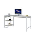 Ver imagem 4 de Escrivaninha Mesa Escritório com Estante Baixa Estilo Active 2 Prateleiras 150cm Industrial Yescasa Branco