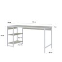 Ver imagem 3 de Escrivaninha Mesa Escritório com Estante Baixa Estilo Active 2 Prateleiras 150cm Industrial Yescasa