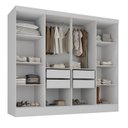 Ver imagem 2 de Closet Casal 100% MDF 4 Gavetas Jatobá Yescasa Branco