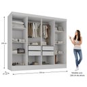 Ver imagem 5 de Closet Casal 100% MDF 4 Gavetas Jatobá Yescasa Branco