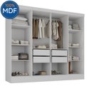 Ver imagem 6 de Closet Casal 100% MDF 4 Gavetas Jatobá Yescasa