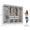 Closet Casal 100% MDF 4 Gavetas Jatobá Yescasa					 - 5