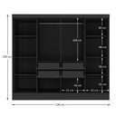 Ver imagem 5 de Closet Casal 100% MDF 4 Gavetas Jatobá Yescasa Preto