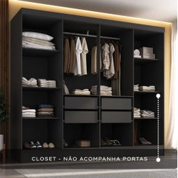 Closet Casal 100% MDF 4 Gavetas Jatobá Yescasa - 3