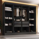 Ver imagem 1 de Closet Casal 100% MDF 4 Gavetas Jatobá Yescasa Preto
