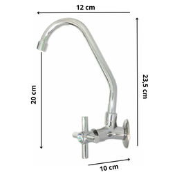 Torneira de Cozinha Bica Móvel Parede C-31 Metal - 2