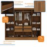 Closet Casal 100% MDF 4 Gavetas Jatobá Yescasa				 - 6