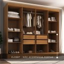 Ver imagem 3 de Closet Casal 100% MDF 4 Gavetas Jatobá Yescasa