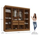 Ver imagem 6 de Closet Casal 100% MDF 4 Gavetas Jatobá Yescasa Bege/Cinamomo