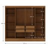 Closet Casal 100% MDF 4 Gavetas Jatobá Yescasa				 - 4