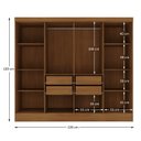 Ver imagem 5 de Closet Casal 100% MDF 4 Gavetas Jatobá Yescasa