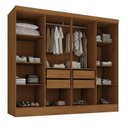 Ver imagem 2 de Closet Casal 100% MDF 4 Gavetas Jatobá Yescasa Bege/Cinamomo