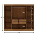 Ver imagem 5 de Closet Casal 100% MDF 4 Gavetas Jatobá Yescasa Bege/Cinamomo