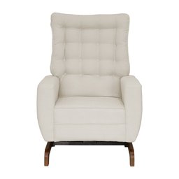Poltrona de Amamentação Olivia com Balanço Bebê Completo:tm 703 Linho Areia Escuro - 4