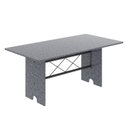 Ver imagem 4 de Conjunto de Mesa Tampo de Granito Ocre com 8 Cadeiras Lorena Yescasa Cinza/Preto Floral/Mart Prata