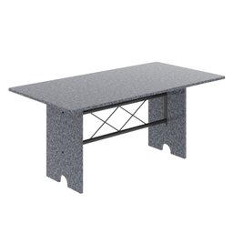 Conjunto de Mesa Tampo de Granito Ocre com 8 Cadeiras Lorena Yescasa - 4