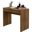 Ver imagem 1 de Escrivaninha Mesa de Escritório 90 Cm 1 Gaveta Nogal