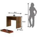 Ver imagem 4 de Escrivaninha Mesa de Escritório 90 Cm 1 Gaveta Nogal