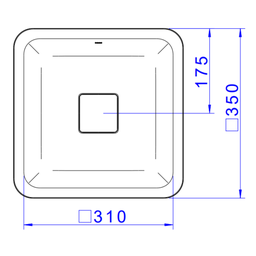 Cuba de Embutir Quadrada 30cm Slim Branco para Banheiro L.31030.17 - Deca - 4
