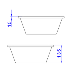 Cuba de Embutir Quadrada 30cm Slim Branco para Banheiro L.31030.17 - Deca - 5