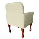 Ver imagem 2 de Poltrona Stephany Luxuosa para Recepção e Escritório Advocacia - Suede - Sv Decor:marfim