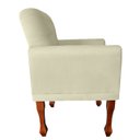 Ver imagem 3 de Poltrona Stephany Luxuosa para Recepção e Escritório Advocacia - Suede - Sv Decor:marfim