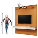 Ver imagem 5 de Painel para Tv até 75 Polegadas Egeo 3 Gavetas Aspen Madeirado / Off White Edn