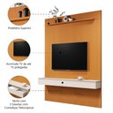 Ver imagem 4 de Painel para Tv até 75 Polegadas Egeo 3 Gavetas Aspen Madeirado / Off White Edn