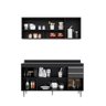 Kit Cozinha Balcão e Aéreo 150cm S/ Tampo - Belliv Decor:preto/grafite - 2