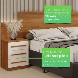 Cabeceira Casal Extensível 230 a 250 Cm Império - 5 Cabeceira Casal Extensível 230 a 250 Cm Império - 5