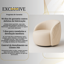 Ver imagem 7 de Poltrona Estofada Orgânica Redonda Confortável Moderna em Bouclé/courino P/ Sala Luxo Recepção Hall
