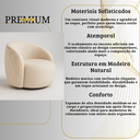 Ver imagem 6 de Poltrona Estofada Orgânica Redonda Confortável Moderna em Bouclé/courino P/ Sala Luxo Recepção Hall