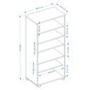 Ver imagem 6 de Estante de Livros 5 Prateleiras Livreiro de Madeira Sala - Avelã