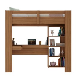 Cama Alta Multifuncional com Escrivaninha Penteadeira - 5