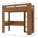 Ver imagem 3 de Cama Alta Multifuncional com Escrivaninha Penteadeira