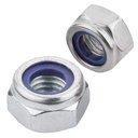 Ver imagem 1 de Porca Sextavada Auto Travante M8 Din 985 Zinco Branco 500un