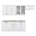 Ver imagem 1 de Cozinha Modulada Americana 6 Peças Branco Hp com Tampo Calcare - Henn