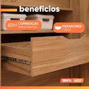 Ver imagem 7 de Guarda Roupas Casal 3 Portas de Correr Frisado com Espelho 6 Gavetas 100% MDF Lia