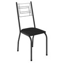 Ver imagem 4 de Mesa de Jantar Thais 70x70 Cm com 4 Cadeiras 063 Preto com Granito Ocre Itabira - Artefamol