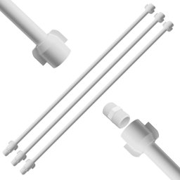 Engate Mangueira Flexível para Descarga 60cm X 1/2" Branco | Astra | Kit 03 Un - 1