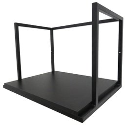 Porta Micro-ondas e Forno Elétrico Em Metalon e MDF - Preto - 2