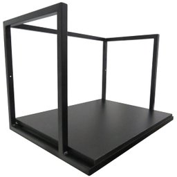 Porta Micro-ondas e Forno Elétrico Em Metalon e MDF - Preto - 9