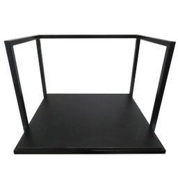 Porta Micro-ondas e Forno Elétrico Em Metalon e MDF - Preto - 7