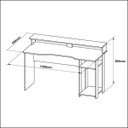 Ver imagem 3 de Mesa Gamer Preta com Vermelho 136x89cm Me4153