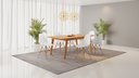 Ver imagem 1 de Conjunto Mesa de Jantar Madeira Maciça Retangular com 6 Cadeiras Eames Yescasa Marrom/Cinamomo/Branco