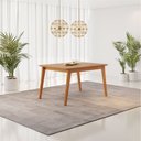Ver imagem 2 de Conjunto Mesa de Jantar Madeira Maciça Retangular com 6 Cadeiras Eames Yescasa Marrom/Cinamomo/Branco