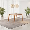 Ver imagem 2 de Conjunto Mesa de Jantar Madeira Maciça Retangular com 6 Cadeiras Eames